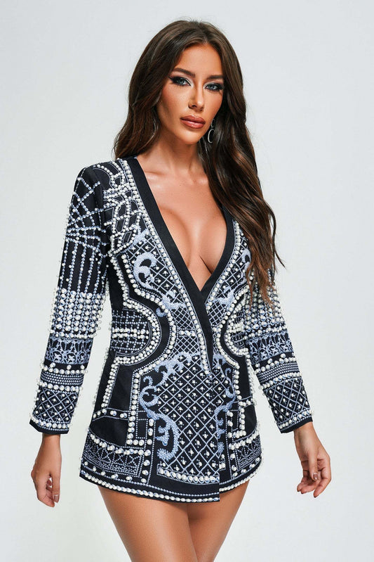 Valery Flower Slit Midi Dress   White
