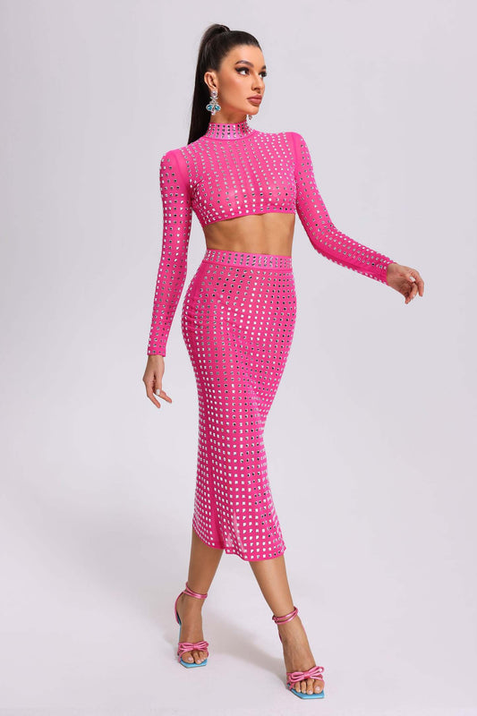 Elizabeth Diamante Mesh Set