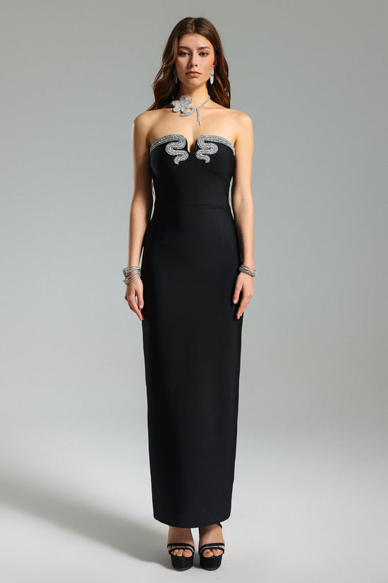Louise Diamante Strapless Mini Dress