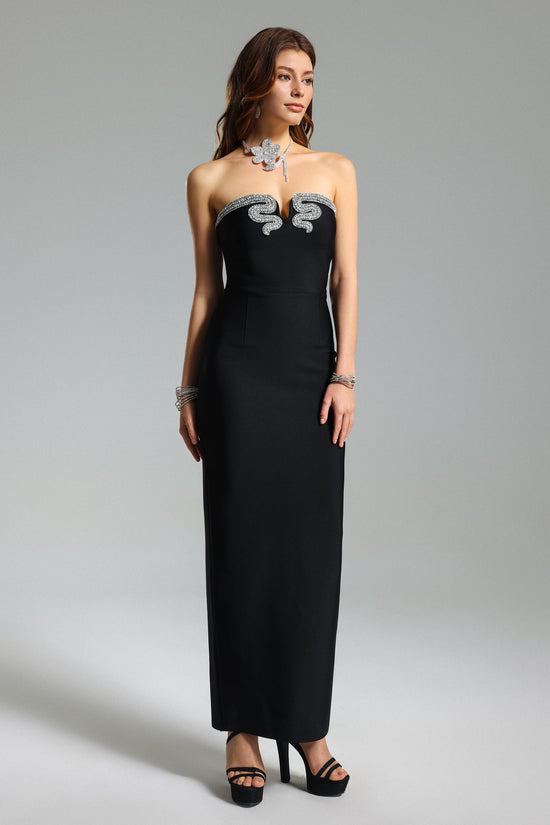 Louise Diamante Strapless Mini Dress