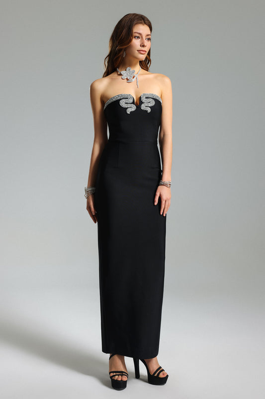 Louise Diamante Strapless Mini Dress