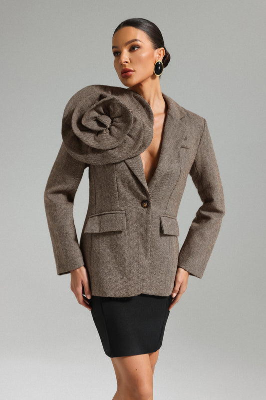 Sada Flower Blazer Brown