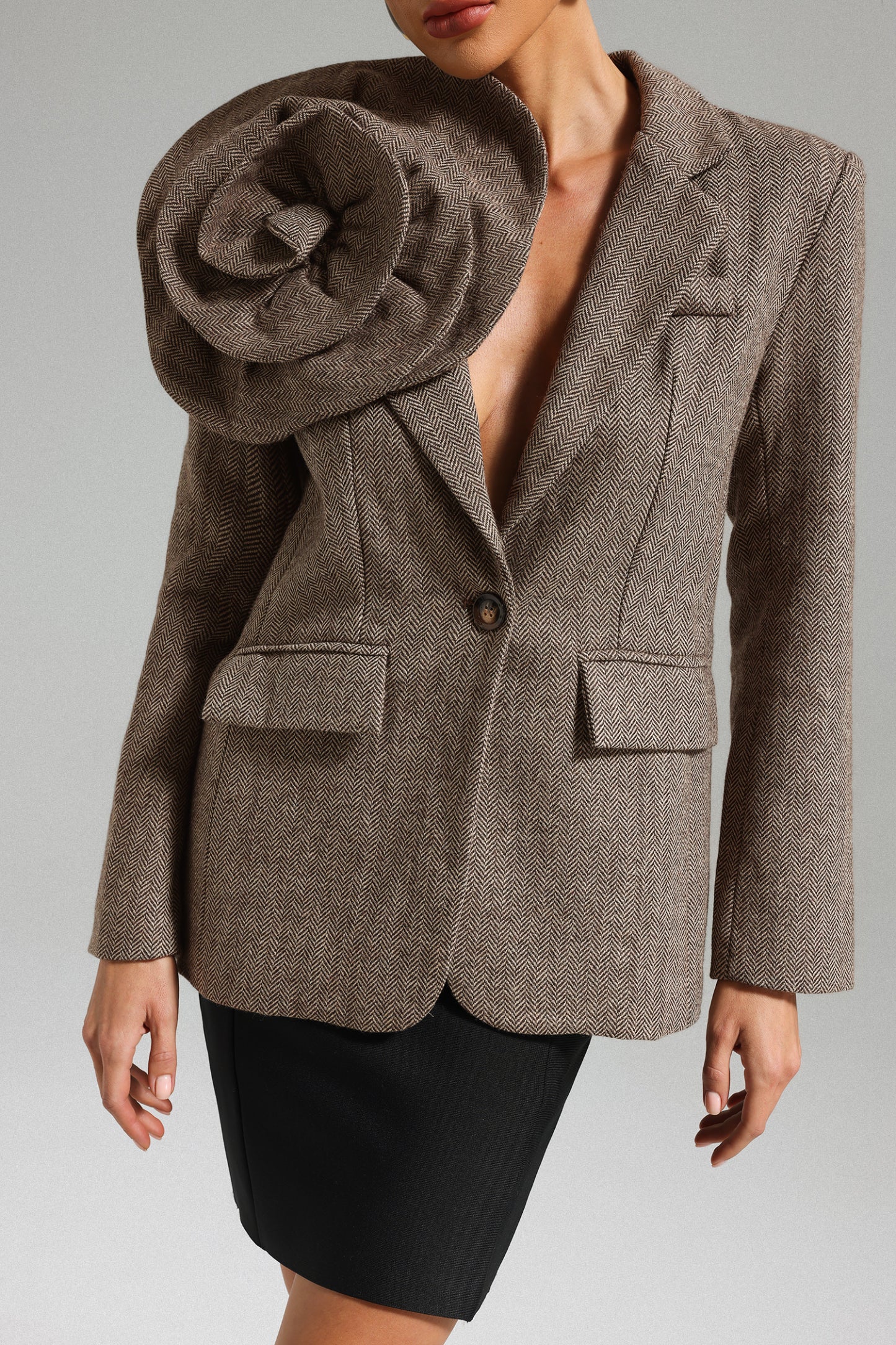 Sada Flower Blazer Brown