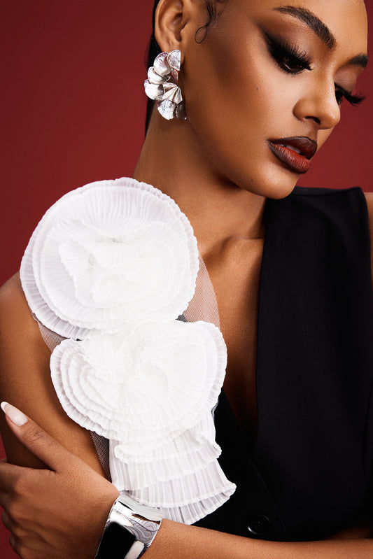 Tamarah Mesh Flower Vest Set