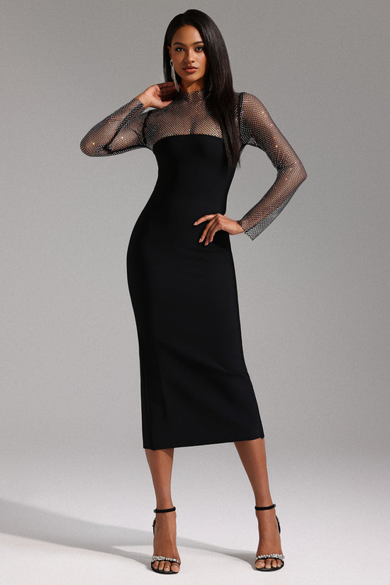 Emmi Long Sleeve Bandage Midi Dress