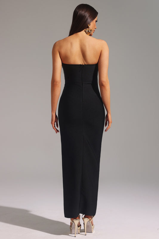 Rola Sleeveless Hollow Out Diamond Maxi Dress