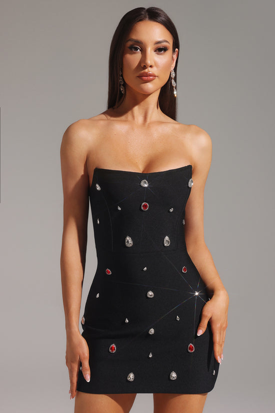 Shalissa Sleeveless Diamond Mini Dress