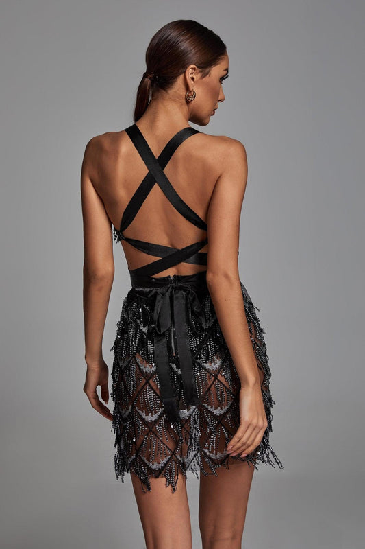 Louisa Mini Dress   Black