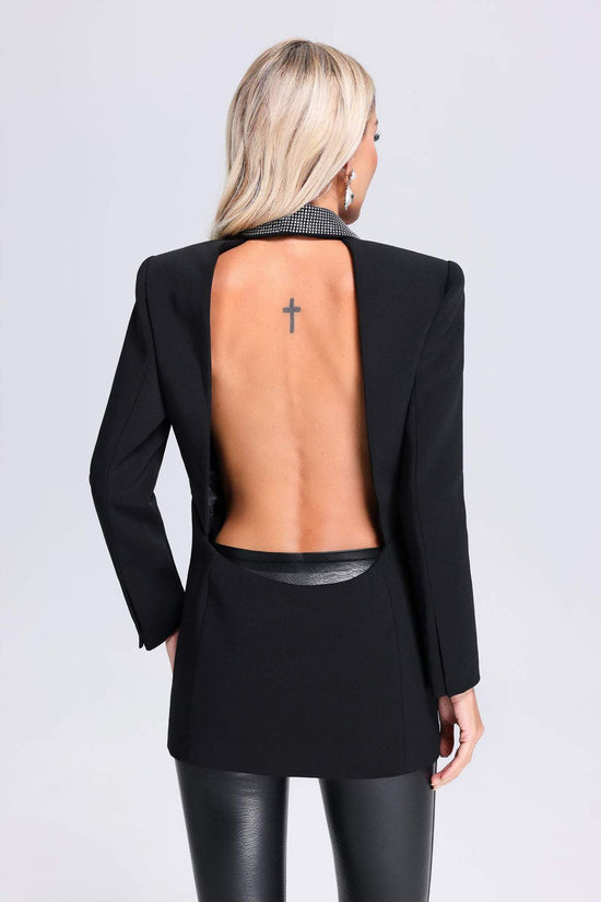 Ente Backless V Neck Blazer